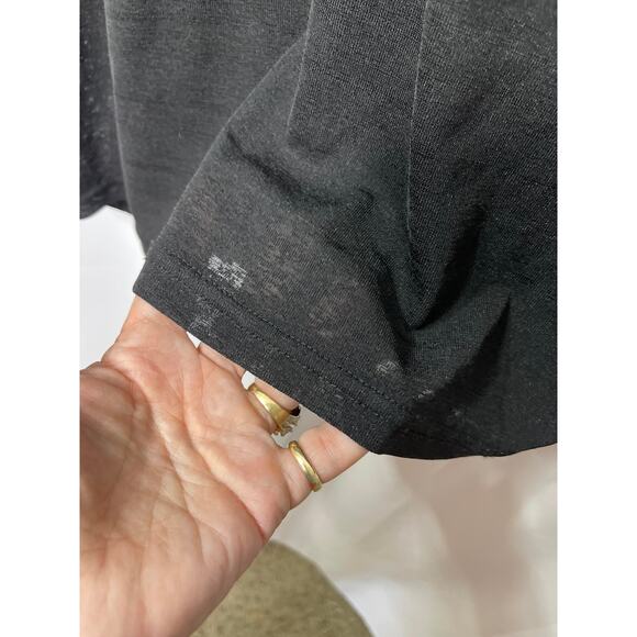 Blouse shirt top women's extra large XL black sheer unstructured oversized layer - Picture 2 of 12